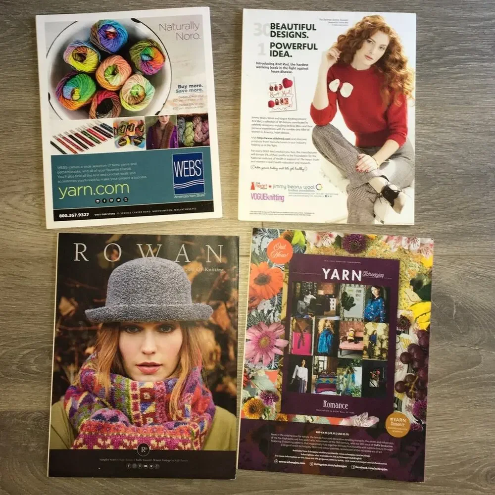 Noro Knitting Pattern Magazines *LOT OF 4* Sweater Scarf Hat Handmade Craft